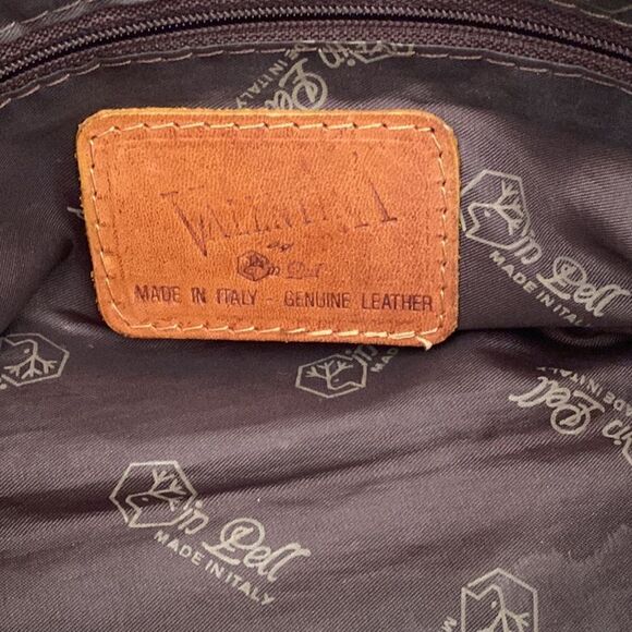 Valentina Two-Tone Genuine Leather Satchel Shoulder Bag Made in Italy - Picture 14 of 14